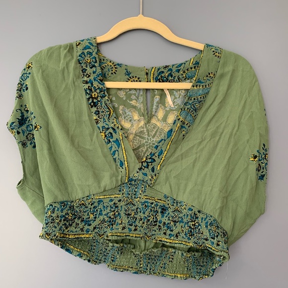 COPY - FREE PEOPLE *stunning* Crop Top & Pants Set with a RITZY RICH GIRL BOHEM… - Picture 2 of 5